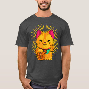 T-shirt Maneki Neko Japonais Chat chanceux Kawaii Koban Ki