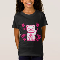 Maneki-neko japonais rose
