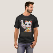 T-shirt Maneki neko lucky cat gym bro pump flex swole (Devant entier)
