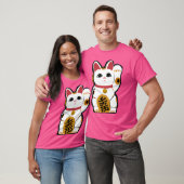 T-shirt Maneki Neko Waving Chat (Unisexe)