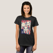 T-shirt Maneki Nekos Chats chanceux Bonne chance Feng Shui (Devant entier)