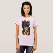 T-shirt Maneki noir (Devant entier)