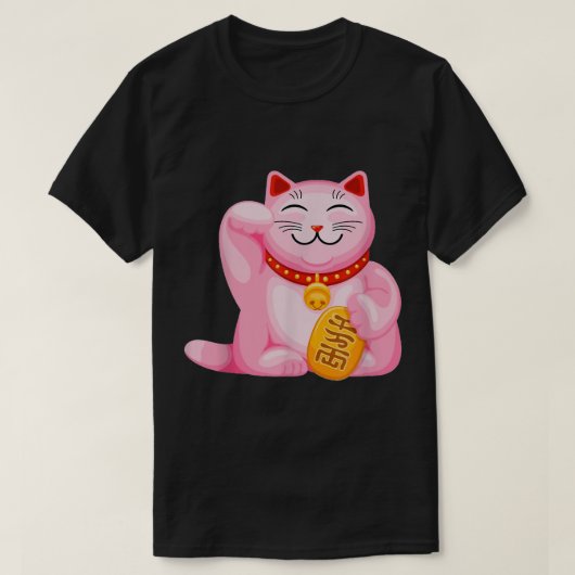 T-shirt ManekiNeko Lucky Cat Japanese Good Luck Charm Japa (Design devant)