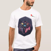 T-shirt Manette de cube de jeu isométrique double face (Devant)