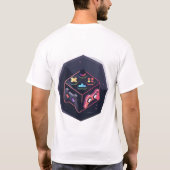 T-shirt Manette de cube de jeu isométrique double face (Dos)