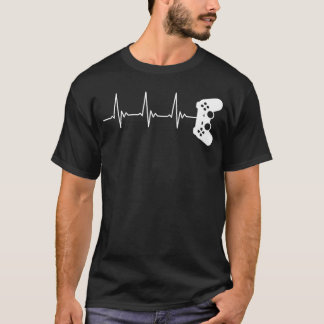 T-shirt Manette de jeu Battement de coeur Jeu vidéo Fans d