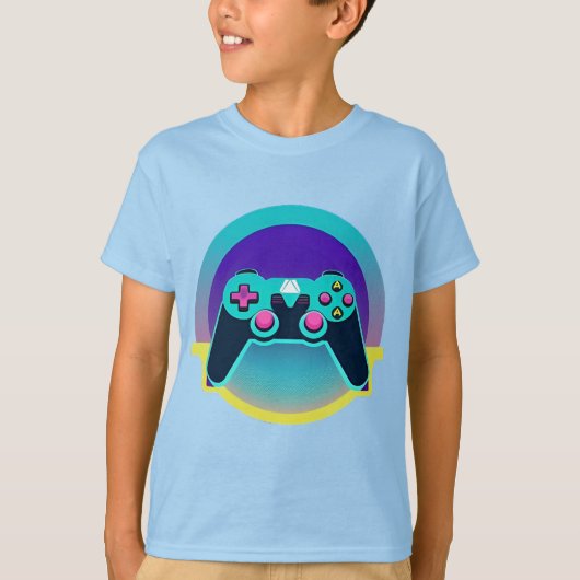 T-shirt Manette de jeu colorée (Devant)
