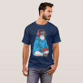 T-shirt Manette de jeu Pingouin (Devant entier)