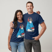T-shirt Manette de jeu Pingouin (Unisexe)