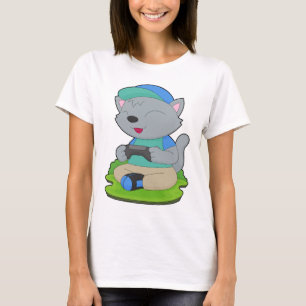 T-shirt Manette de jeu pour chat