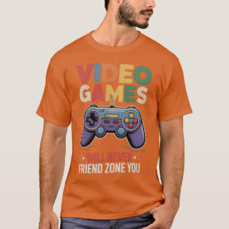 T-shirt Manette de jeu rétro avec ami de jeu vidéo
