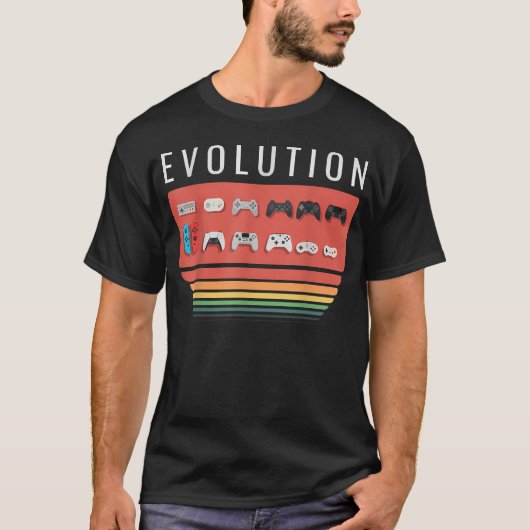T-shirt Manette de jeu rétro Evolution 80S 90S (Devant)