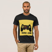 T-Shirt Manette de jeu Retro Player 1 Start (Devant entier)