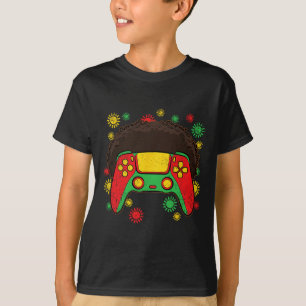 T-shirt Manette de jeu vidéo Afro Mois de l'histoire des N