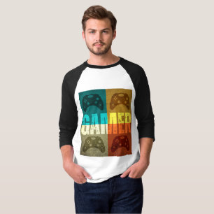 T-Shirt Manette de jeu vidéo vintage GAMER