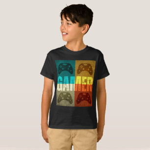 T-Shirt Manette de jeu vidéo vintage GAMER