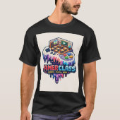 T-shirt Manette de jeu YouTube 16 bits fondue (Devant)