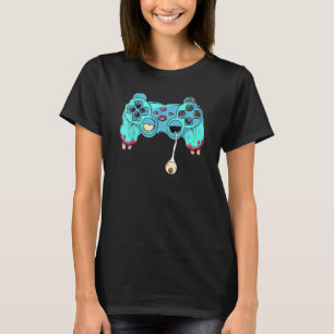 T-shirt Manette de zombie joueur Halloween Enfant joueur v