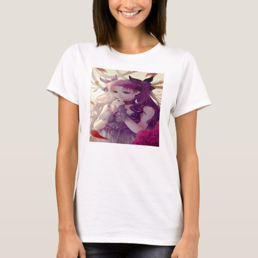 T-shirt manga coupé (Devant)