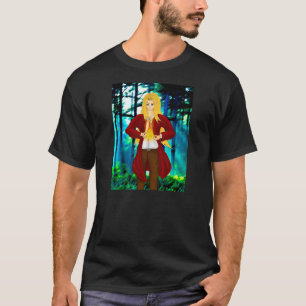 T-shirt Manga Fire Bender en forêt.