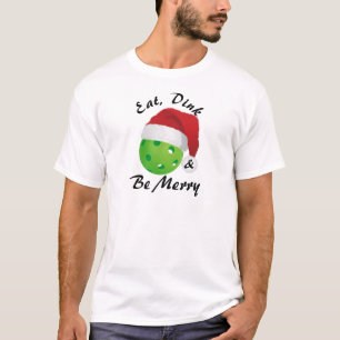 T-shirt Mange, Dink et Be Joyeux Noël Pickleball Père Noël
