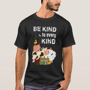 T-shirt Mange Être Gentil À Chaque Type Animal Végétarien