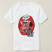 T-shirt Mange le chat (Design devant)
