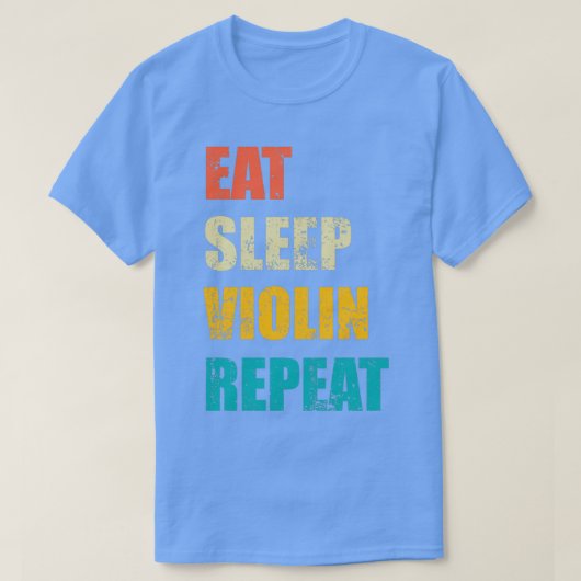 T-shirt Mange sommeil Violon répétition 6 (Design devant)