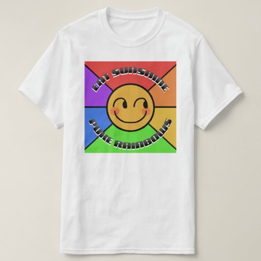 T-shirt "Mange Sunshine Puke Rainbows" Chemise (Design devant)