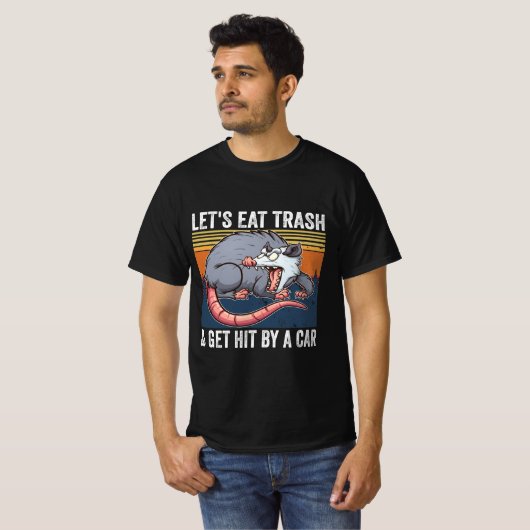 T-shirt Mangeons des ordures et nous faisons frapper par u (Devant entier)