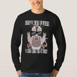 T-shirt Mangeons des ordures et soyons heurtés par une voi