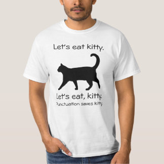 T-shirt Mangeons Kitty Funny Chat Chemise
