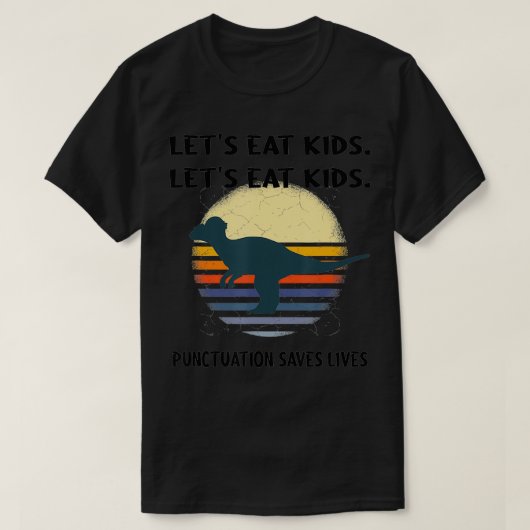 T-shirt Mangeons les enfants Ponctuation, ça compte Gramma (Design devant)