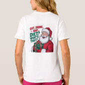 T-shirt Manger Boire Nap whips Diet, drôle Père Noël (Dos)
