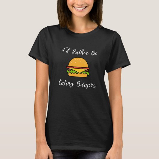 T-shirt Manger Cheeseburgers Restauration rapide Hamburger (Devant)