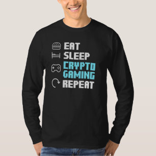 T-shirt Manger Crypto de sommeil Jeu Répéter Blockchain Nf