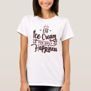 T-shirt Manger de la glace pour le bonheur quotidien - Ama