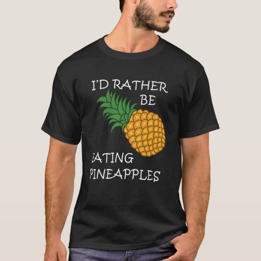 T-shirt Manger des ananas Fruits exotiques été (Devant)