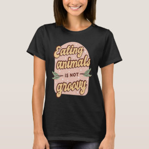 T-shirt Manger des animaux n'est pas Super Retro Vegan Veg