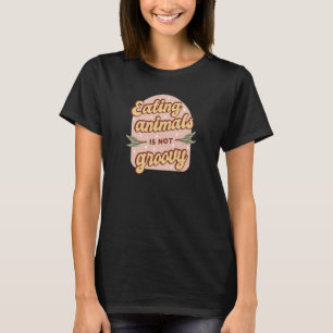 T-shirt Manger des animaux n'est pas Super Retro Vegan Veg