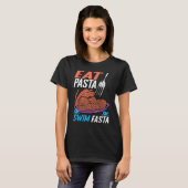 T-shirt Manger des pâtes nager Fasta (Devant entier)