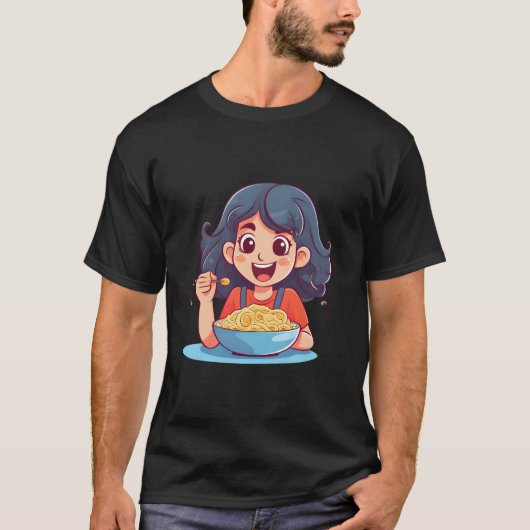 T-shirt Manger des pâtes Pâtes (Devant)