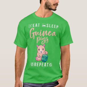T-shirt Manger Dormir Adorables Cochons d'Inde Répéter