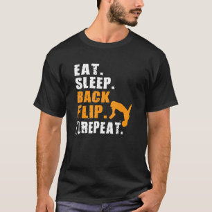 T-shirt Manger Dormir Backflip Répéter Parcour Gymnastique