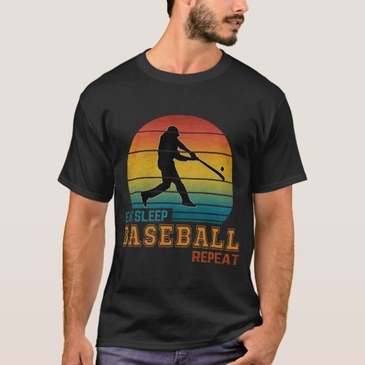 T-shirt Manger Dormir Baseball Répéter (Devant)