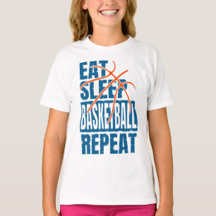 T-SHIRT MANGER DORMIR BASKET-BALL RÉPÉTER