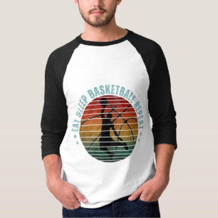 T-SHIRT MANGER DORMIR BASKETBALL RÉPÉTER