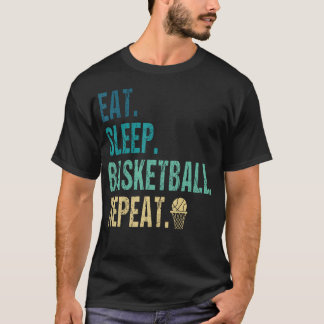 T-shirt Manger Dormir Basketball Répéter Basketball