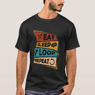 T-shirt manger dormir boucle répéter Jouet de corde à lass