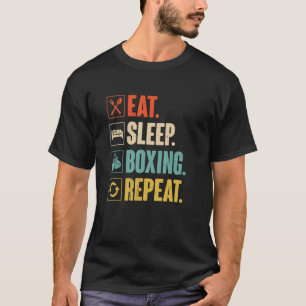 T-shirt Manger Dormir Boxe Répéter Boxe Homme Vintage